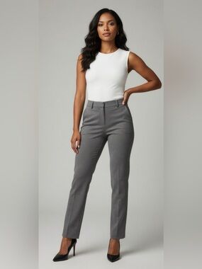 Simply Vera Vera Wang Women's Gray Straight Leg Trousers